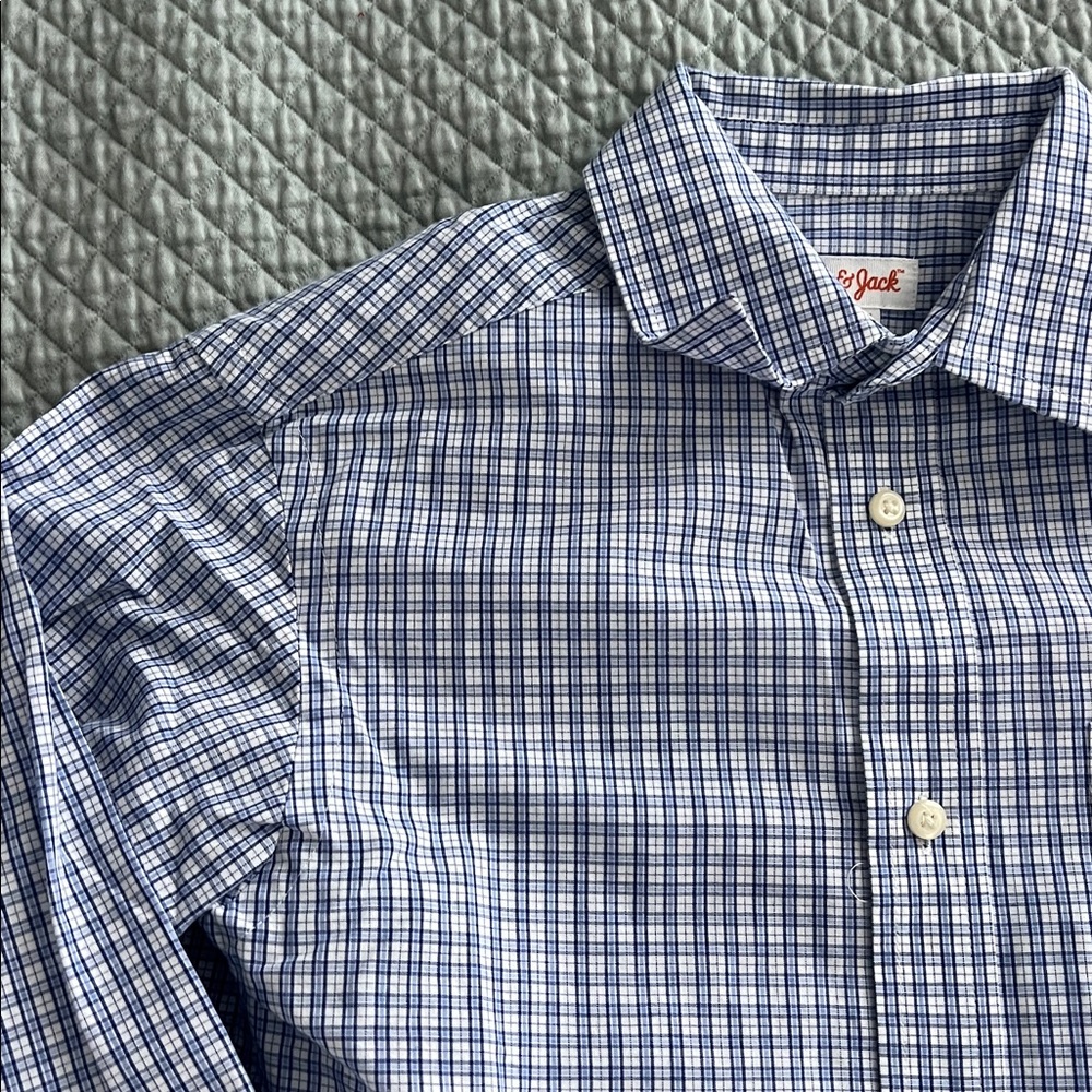 Cat & Jack Blue Plaid Button Down Shirt